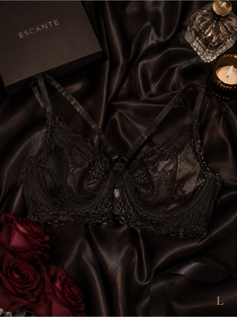 Chic Black Lace Underwire Bra - Picture 4 of 16